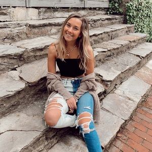 AE Half Bleached High Rise Jeans